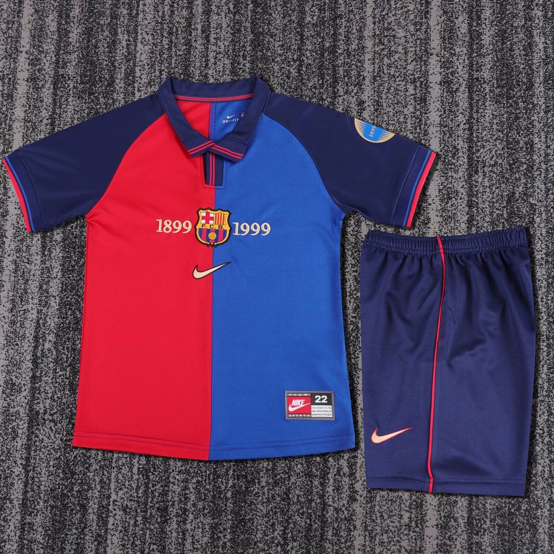 Kids-Barcelona 99/00 Home Soccer Jersey